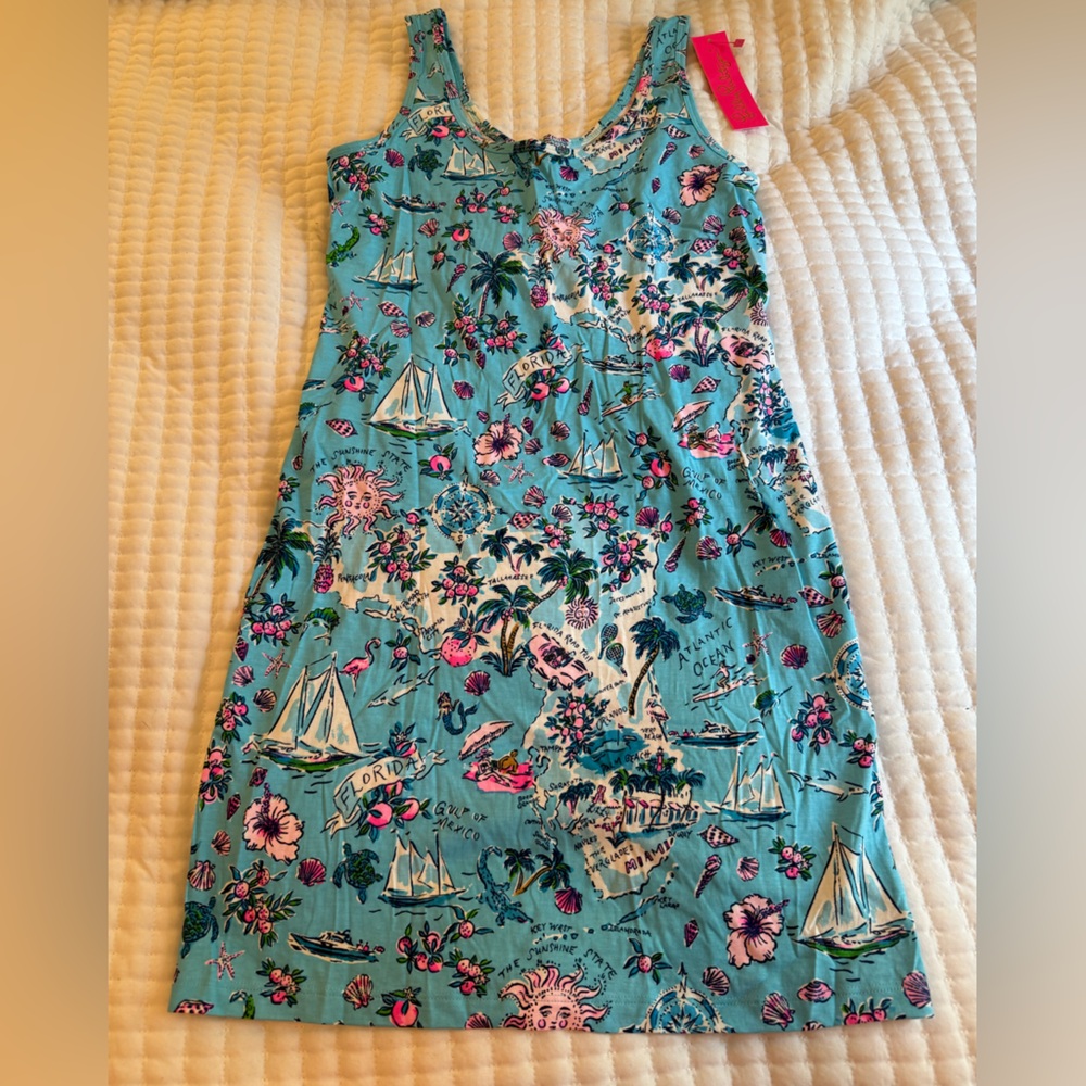 Lilly Pulitzer Newberri Tank Dress Florida Print NWT